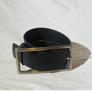 Nordstrom black leather belt- made in Italy